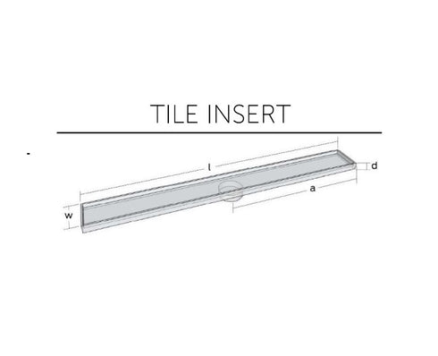 Bespoke Custom Made 316 Stainless Steel Tile Insert Shower Grate
